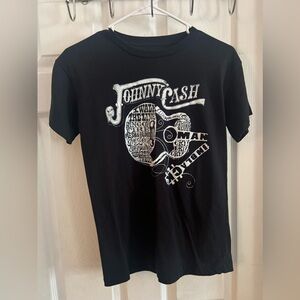 Johnny Cash Man In Black Broken Guitar Official Merchandise T-shirt Men’s Small